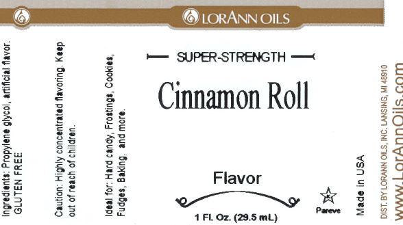 Lorann Cinnamon Roll Flavor Label 0212