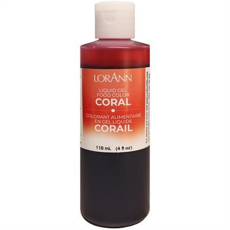 Lorann Coral Liquid Gel Food Color 1170-0800