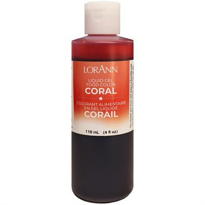 Lorann Coral Liquid Gel Food Color 1170-0800