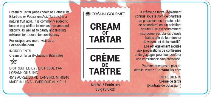 Lorann Cream of Tartar Label