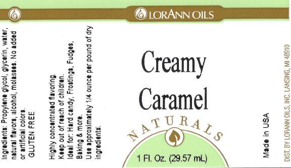 Lorann Creamy Caramel Natural Flavor  Label 3530