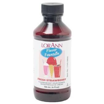 Lorann Fresh Strawberry Flavor Fountain 4oz 1745