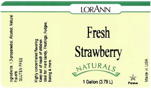 Lorann Fresh Strawberry Natural Flavor Label 3740
