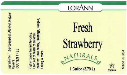 Lorann Fresh Strawberry Natural Flavor Label 3740