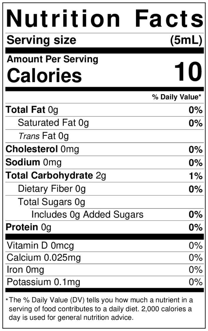 Lorann Hawaiian Coconut Flavor Fountain Nutrition Facts 1765