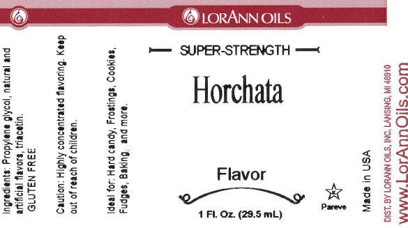 Lorann Horchata Flavor Label 0152