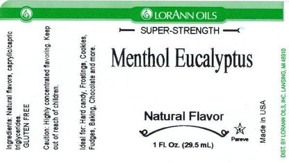 Lorann Menthol Eucalyptus Flavor Label 0860