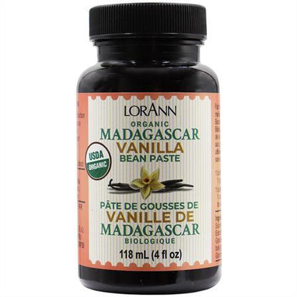 Lorann Organic Madagascar Vanilla Bean Paste 4oz