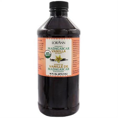 Lorann Organic Pure Madagascar Vanilla Extract 16oz 3010