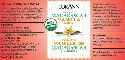 Lorann Organic Pure Madagascar Vanilla Extract Label 3010