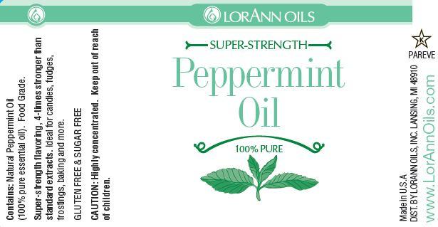 Lorann Peppermint Oil Flavor Label 0070