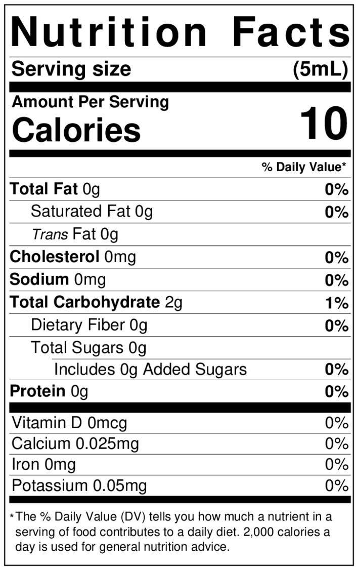 Lorann Raspberry Bakery Emulsion Nutrition Facts 0764