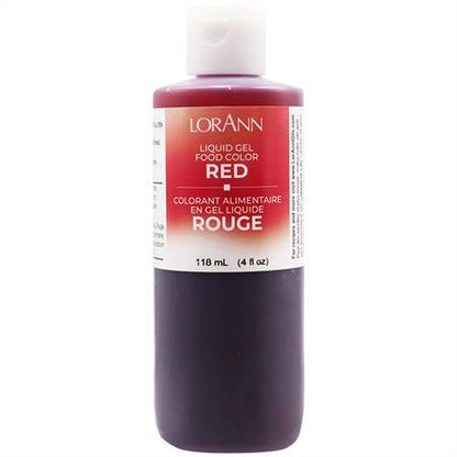 Lorann Red Liquid Gel Food Color 1210-0800