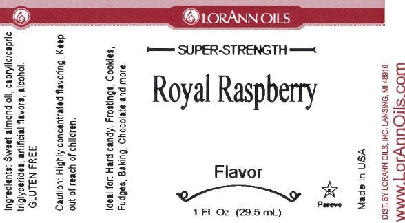 Lorann Royal Raspberry Flavor Label 0714