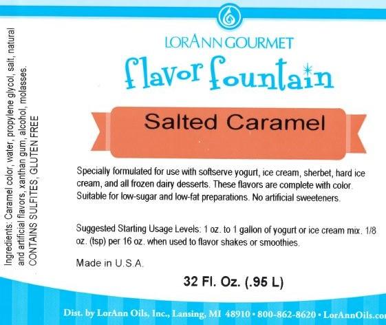 Lorann Salted Caramel Flavor Fountain Label 1794