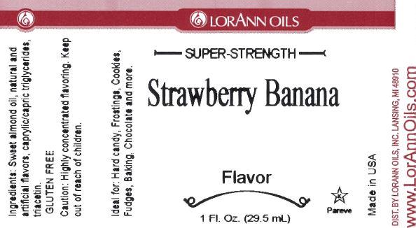 Lorann Strawberry Banana Flavor Label 0711