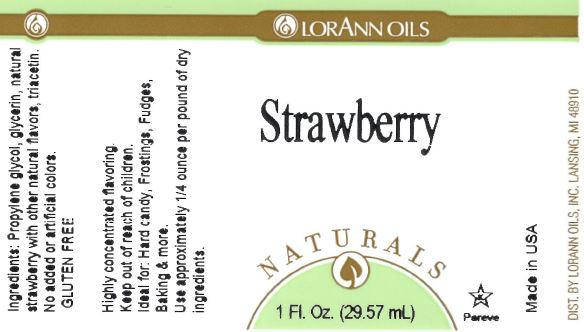 Lorann Strawberry Natural Flavor Label 3640