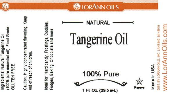 Lorann Tangerine Oil Flavor Label 0470
