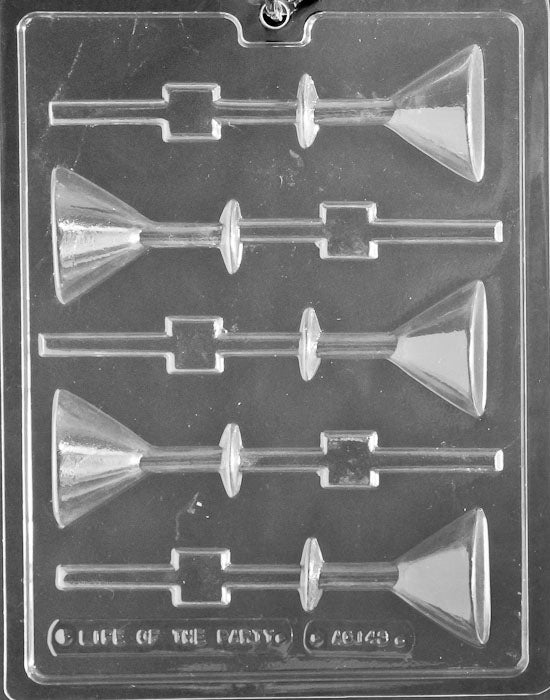 Martini Glass Lolly Plastic Chocolate Mold