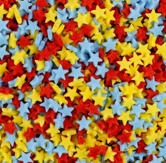 Multi Color Stars Shaped Edible Quin Sprinkles