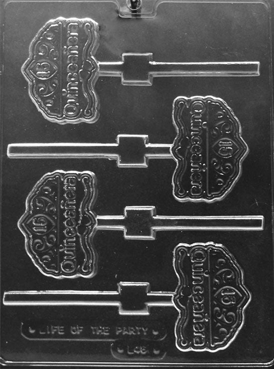 Quinceañera Tiara Lolly Plastic Chocolate Mold L046