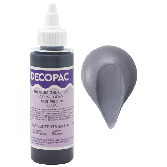 Stone Gray 4 oz Trend Gel Food Color Decopac 22523