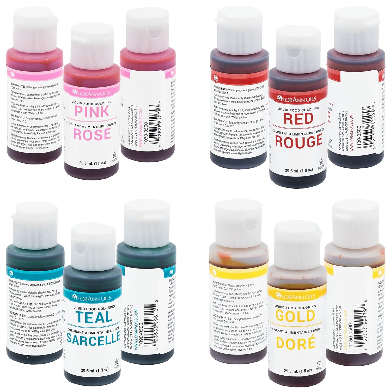Liquid Food Color 1 oz Set of 12 – Cake & Craft Supply Shop