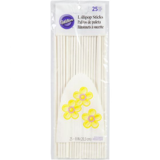 8" Lollipop Sticks Pk/25 Wilton
