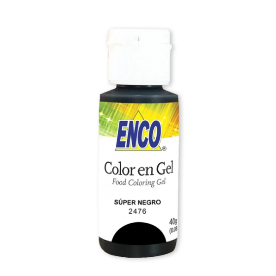 Super Black 1.41 oz Enco Gel Food Color