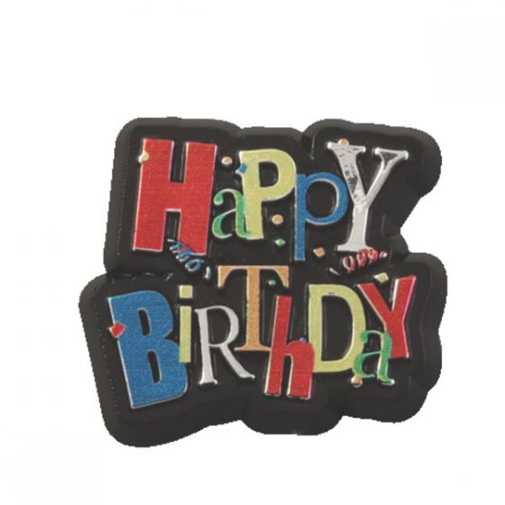 Happy Birthday Shimmer Cake Ring Pk/144