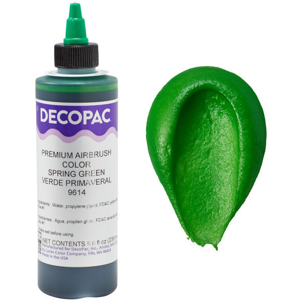 Spring Green 8 oz Airbrush Food Color Decopac