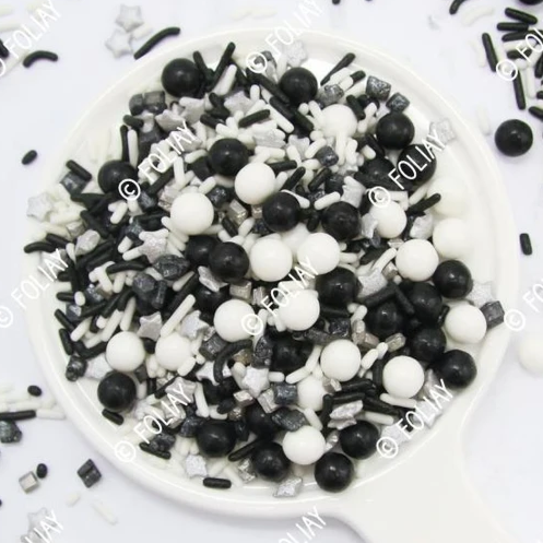 Black & White Fusion Sprinkles BK-719