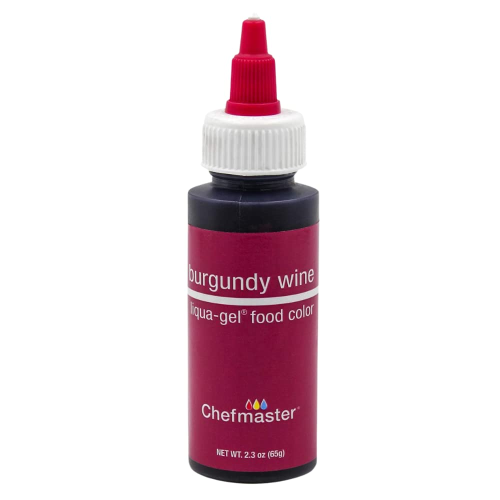 Chefmaster Burgundy 2.3oz Liqua Gel Color