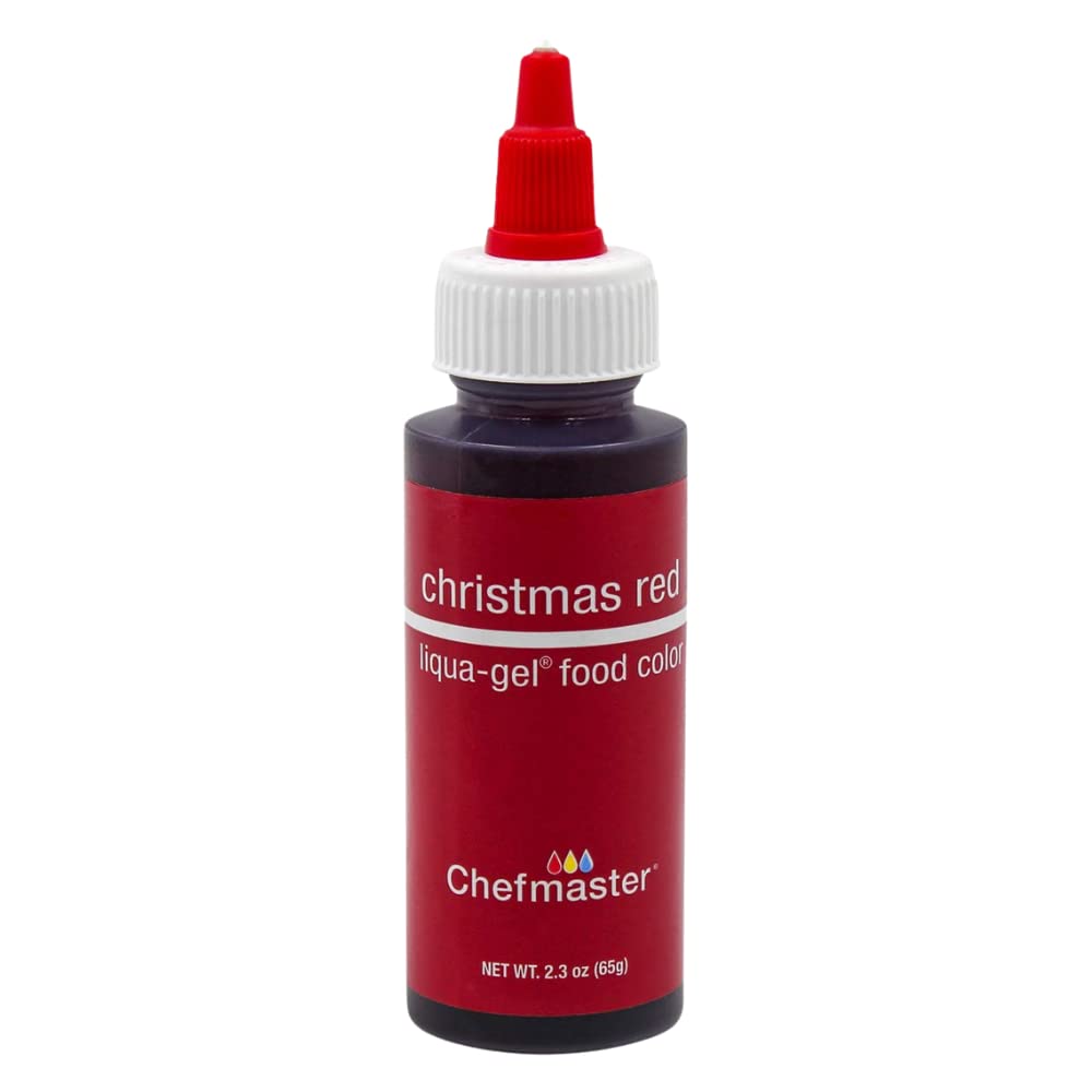 Chefmaster Christmas Red 2.3oz Liqua Gel Color