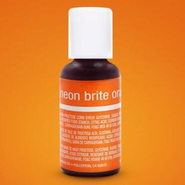 Chefmaster Neon Brite Orange .70oz Liqua Gel Food Color