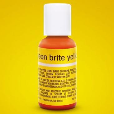 Chefmaster Neon Brite Yellow .70oz Liqua Gel Food Color