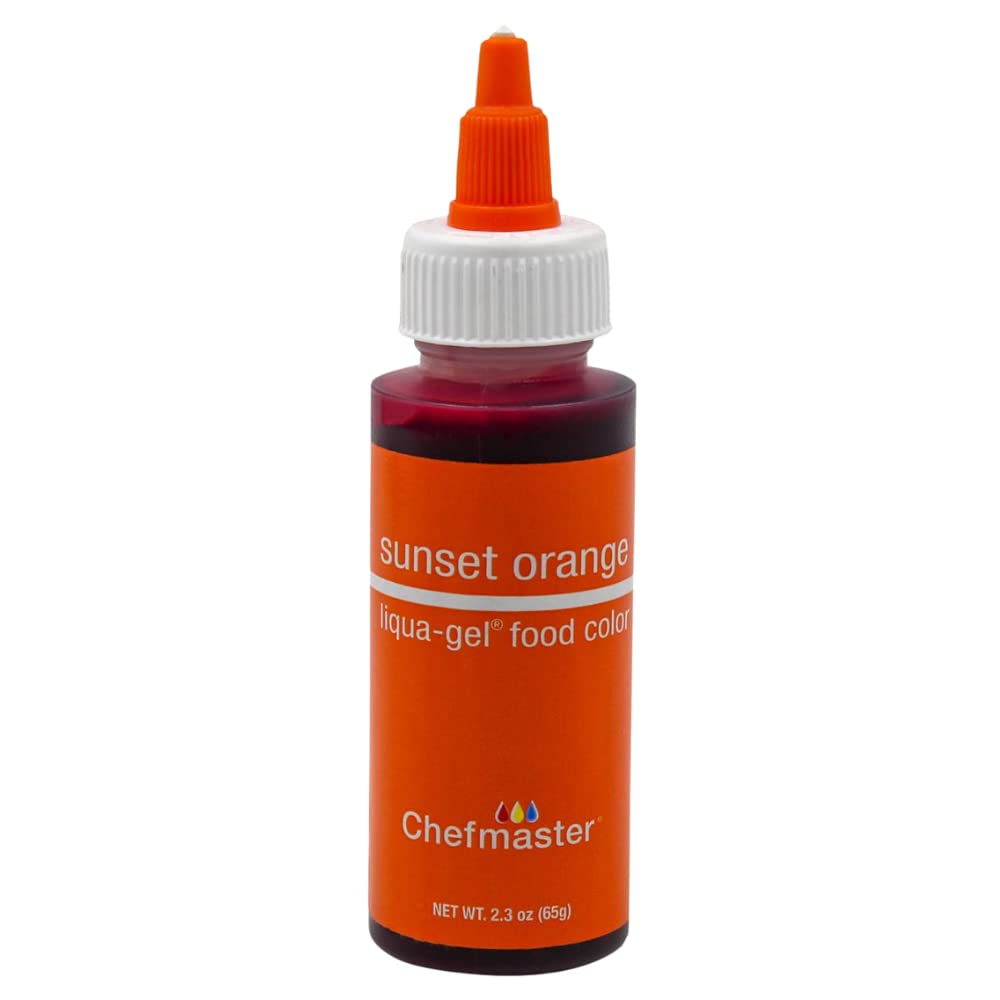 Chefmaster Sunset Orange 2.3oz Liqua Gel Food Color