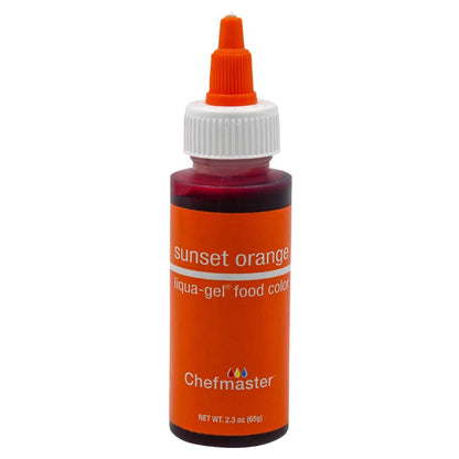 Chefmaster Sunset Orange 2.3oz Liqua Gel Food Color