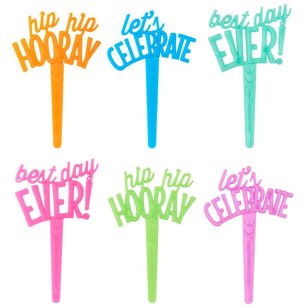 Decopac Celebratory Sayings Cake Picks 24060