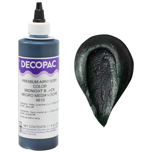 Decopac Midnight Black Premium Airbrush Food Color 9610