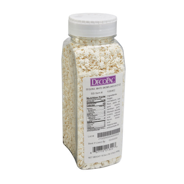 Decopac Snowflake Edible Quins Jar 21332