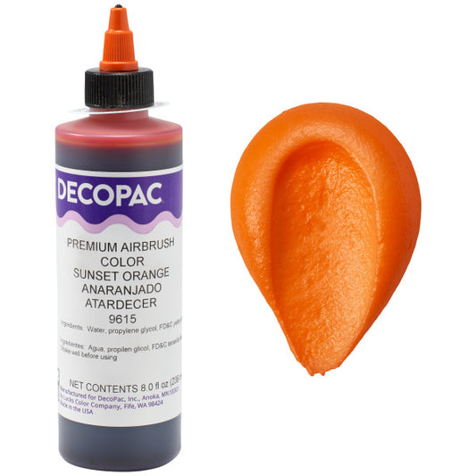 Decopac Sunset Orange Premium Airbrush Food Color 9615