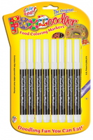 Black Foodoodler Edible Markers Pack of 8