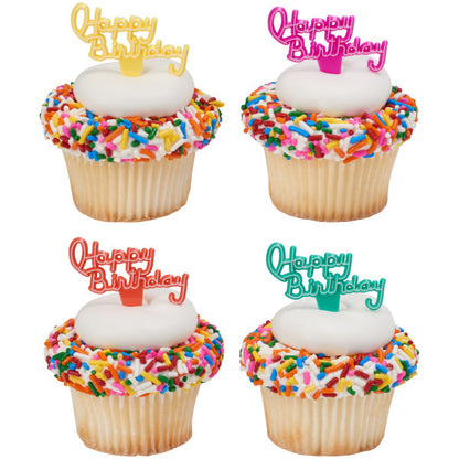 Happy Birthday Cake Picks 37988