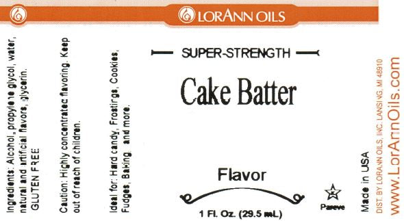 Lorann Cake Batter Flavor Label 0142