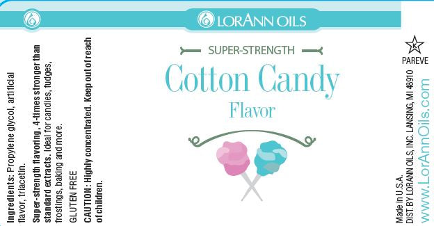 Lorann Cotton Candy Flavor Label 0460