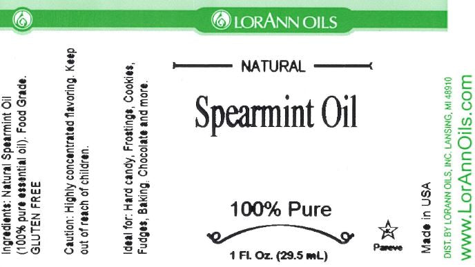 Lorann Spearmint Oil Flavor Label 0090