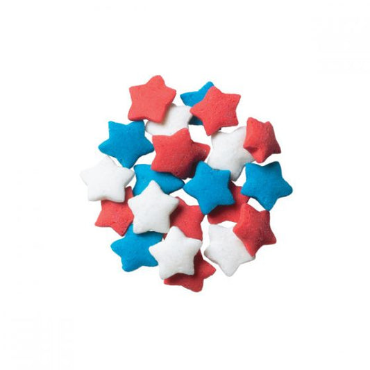Patriotic Stars Red White Blue Edible Quin Sprinkles Decopac
