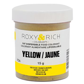 Roxy & Rich Yellow Fat Dispersible Food Color 15 grams P15-B01