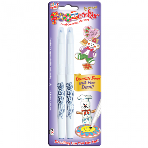 Black Foodoodler Fine Edible Markers Pk/2